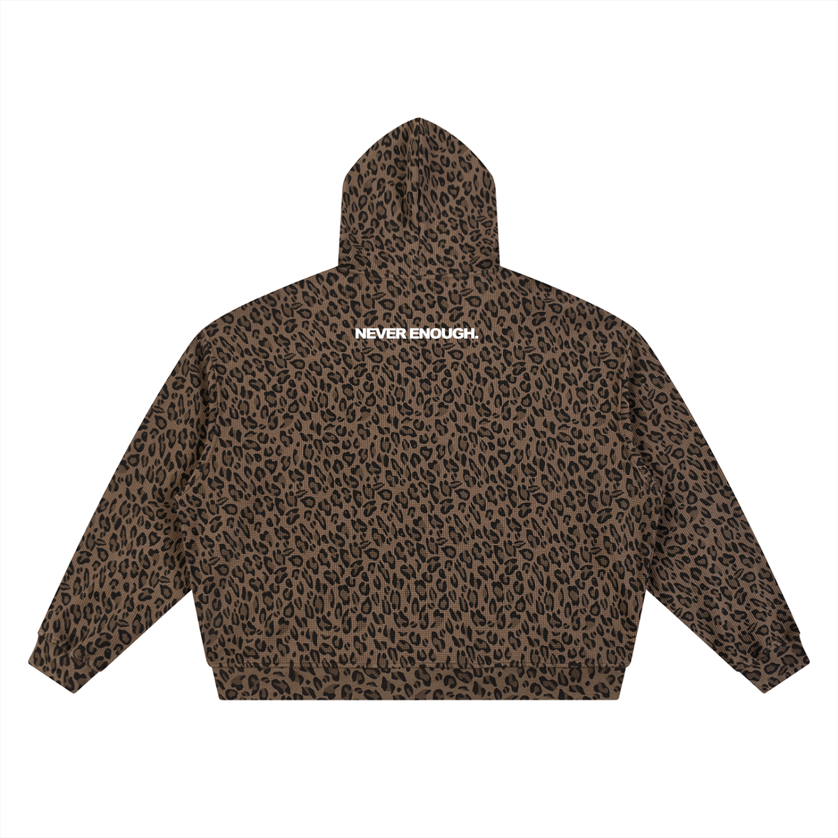 NECH Leopard Print Waffle Hoodie