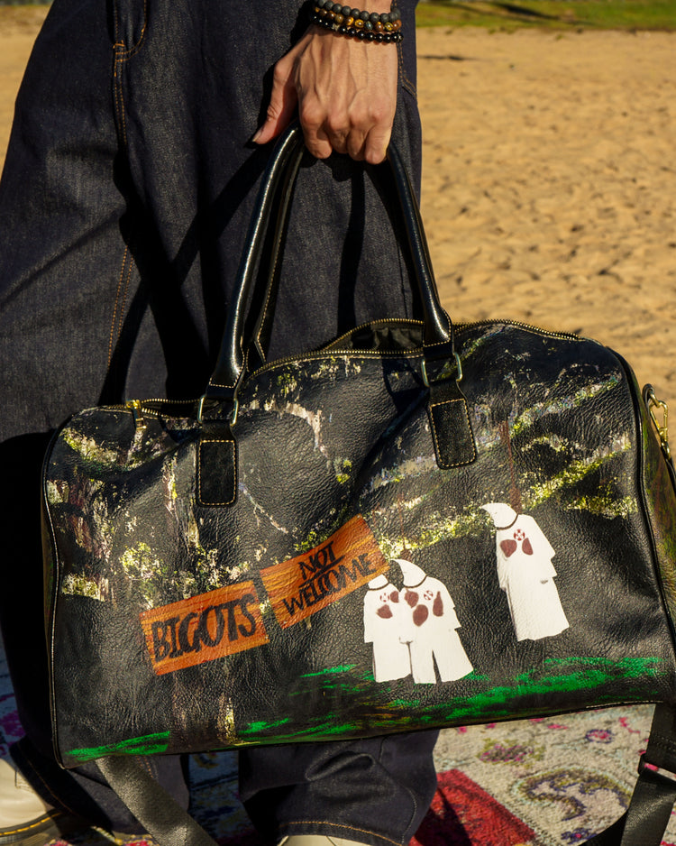 Bigots Not Welcome Leather Duffle