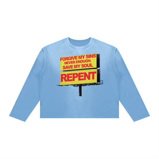 Unisex Sunfade Boxy Long Sleeve T-Shirt