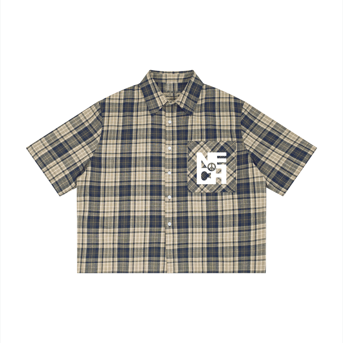 NECH Plaid Boxy Short Sleeve